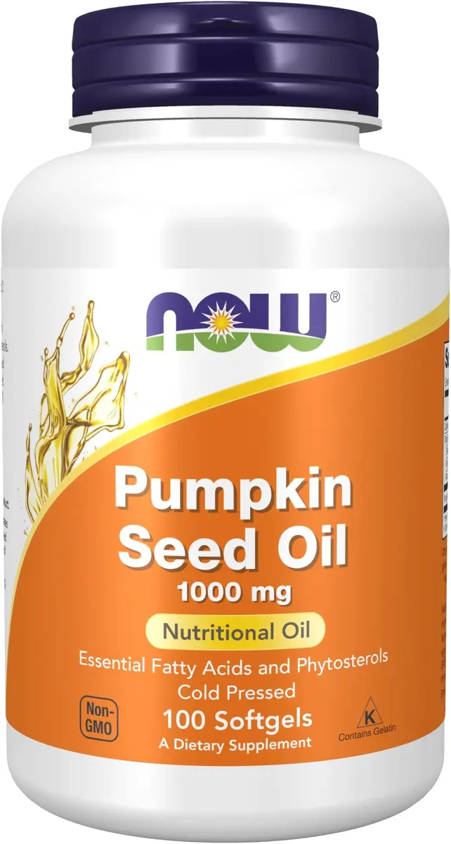 NOW Foods Pumpkin Seed Oil 1000 mg Softgels | 1200 Count (Pack of 12) | Cold Pressed, Non-GMO, Gluten-Free - main product image