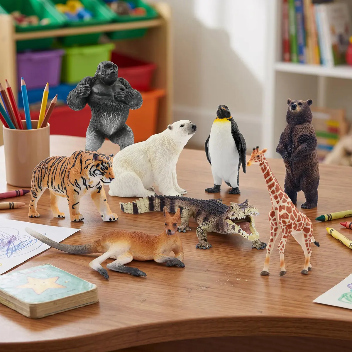 Toymany 9PCS Jungle Animal Figurines for Kids 3-5 | Realistic Safari Animal Set - view 5