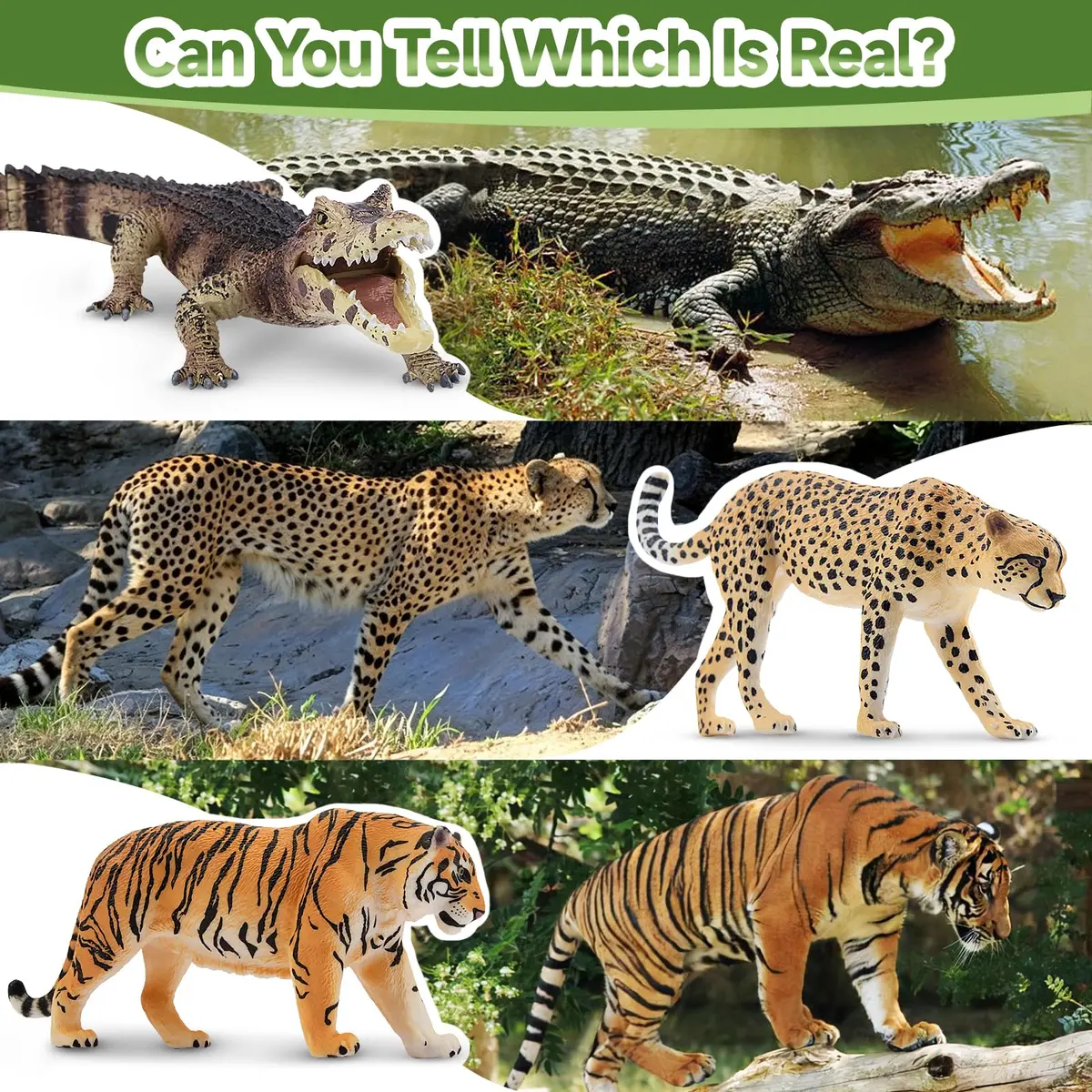 Toymany 9PCS Jungle Animal Figurines for Kids 3-5 | Realistic Safari Animal Set - view 6