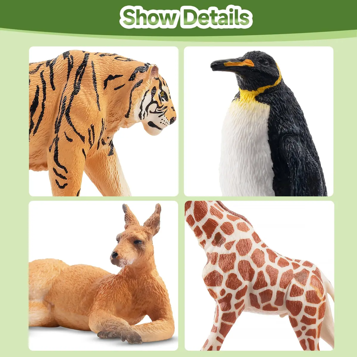 Toymany 9PCS Jungle Animal Figurines for Kids 3-5 | Realistic Safari Animal Set - view 2