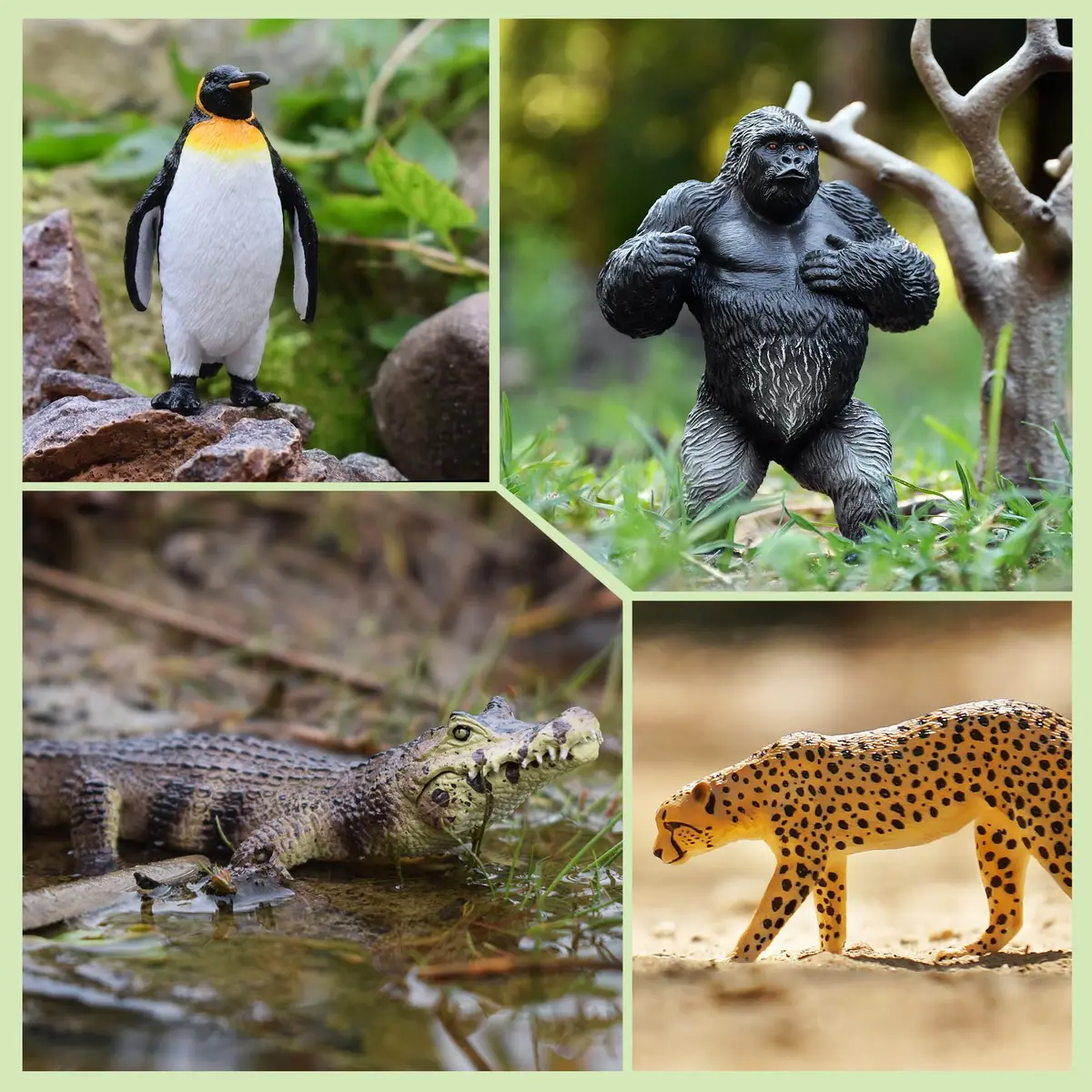 Toymany 9PCS Jungle Animal Figurines for Kids 3-5 | Realistic Safari Animal Set - view 4