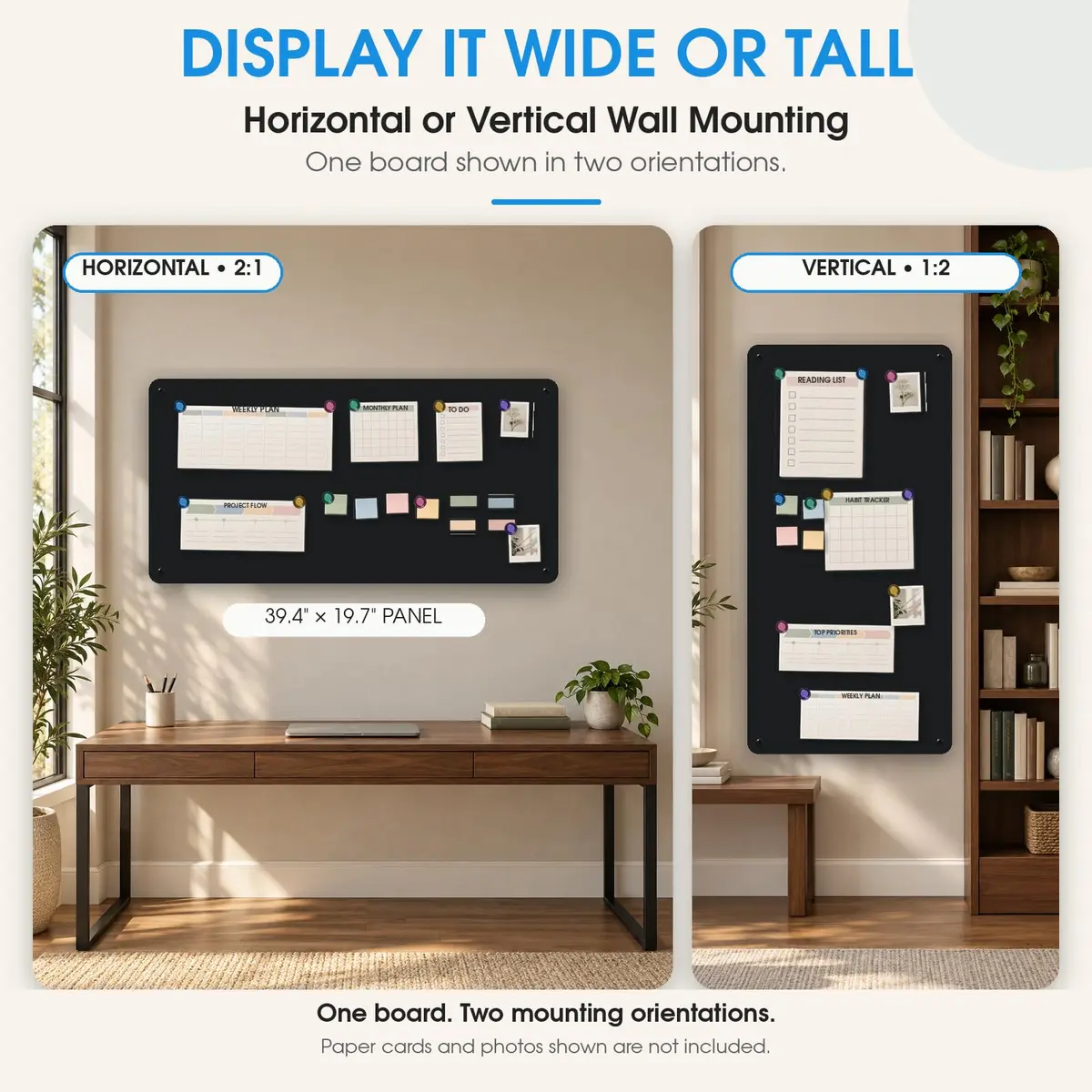 MaxGear Magnetic Board for Wall 39.4 x 19.7 Inch Metal Display Board for Magnets - view 7