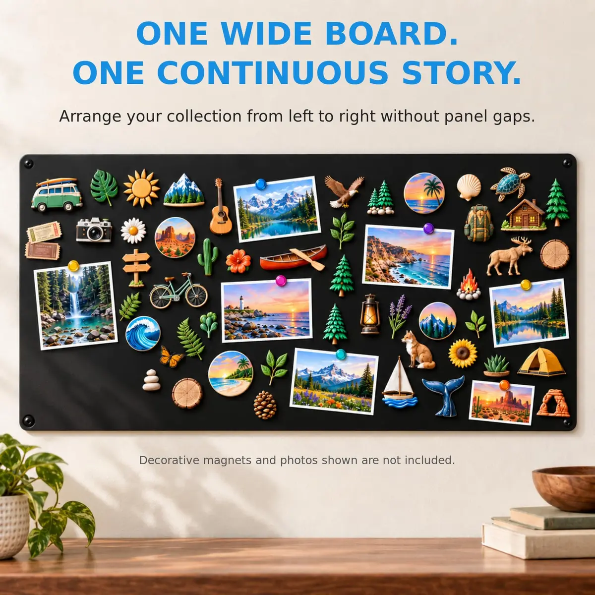 MaxGear Magnetic Board for Wall 39.4 x 19.7 Inch Metal Display Board for Magnets - view 3