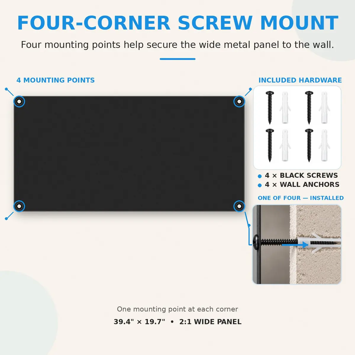 MaxGear Magnetic Board for Wall 39.4 x 19.7 Inch Metal Display Board for Magnets - view 4