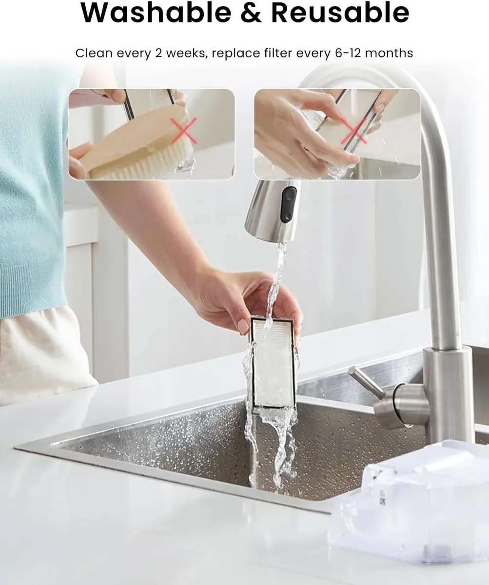 Rrochio 6Pack QV35A Mop Pads & High Efficiency Filters for Roborock, 4 Mop Pads & 2 Washable Filters, Microfiber & Plastic, 0.1kg - view 6