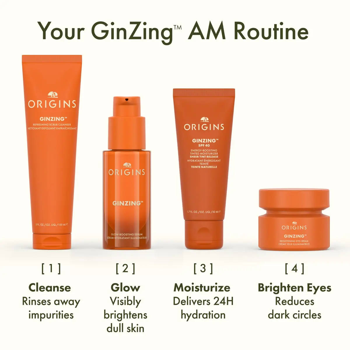 Origins GinZing Energy-Boosting Tinted Moisturizer SPF 40 1.7 Fl Oz | Hydrates & Perfects Skin with Caffeine & Ginseng - view 9