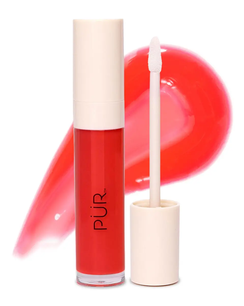 PÜR Glossy Lip Tint & Plumping Lip Oil 1 Fl Oz | Buildable High-Shine Color with Nourishing Skincare - main product image