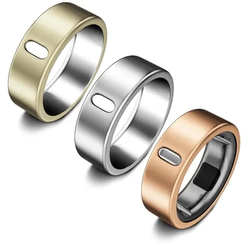 ZOOROO Oura Ring Case Compatible with Gen 3/4 Horizon/Heritage, Size 12 (3-Pack, Silver+Rose+Champagne) - main product image
