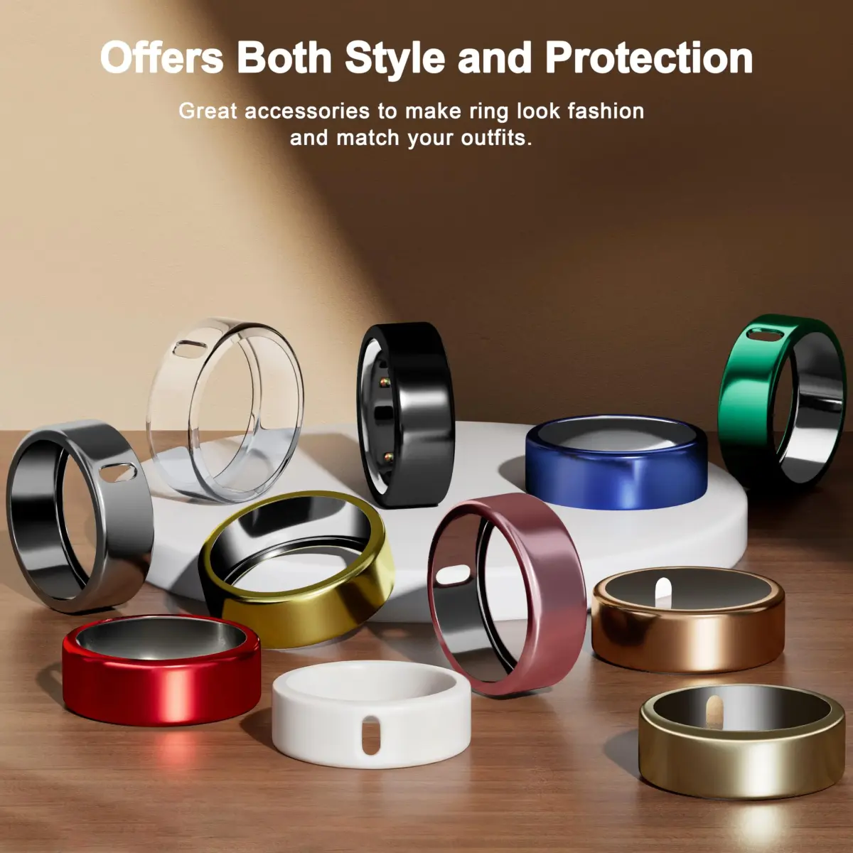 ZOOROO Oura Ring Gen 3/4 Case | Size 6 (3-Pack Gold+Silver+Champagne) - view 7