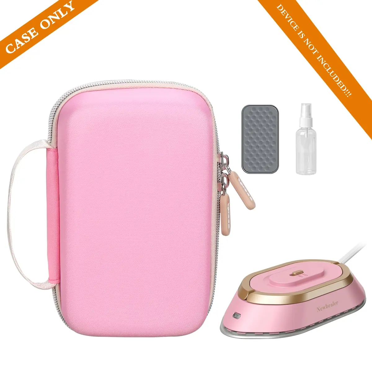 Aproca Pink HOME Case for Newbealer Travel Iron Mini Dry Iron | Compact & Durable (70-120 chars) - view 5