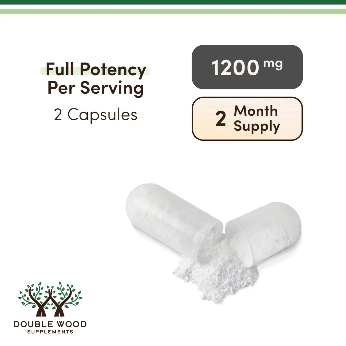 Double Wood Supplements L-Citrulline Capsules 1200mg Per Serving 120 Count | Supports Muscle Recovery & Exercise Endurance - view 6