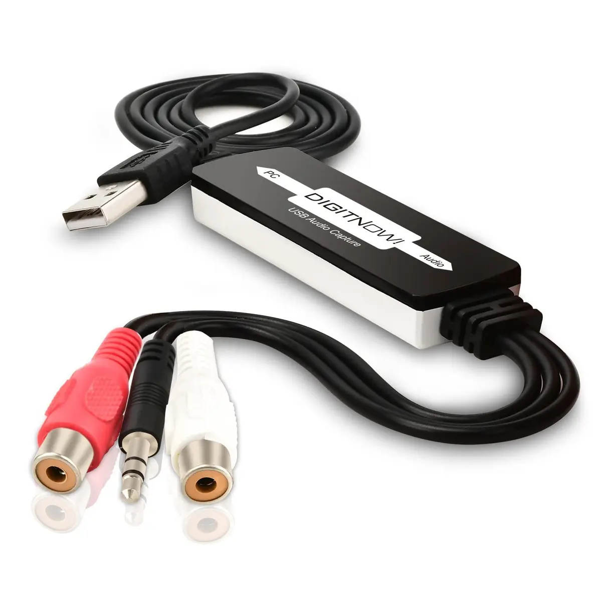 DIGITNOW USB 2.0 Audio Capture Card | Convert Cassettes to MP3, Support Mac & Windows - view 2