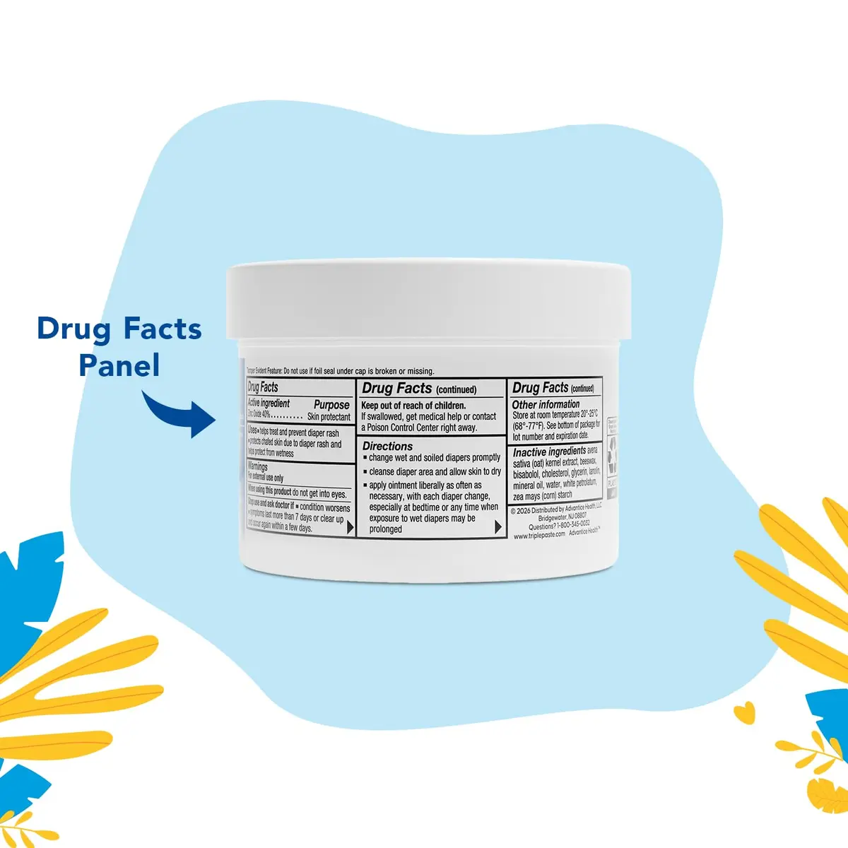 Triple Paste 3X Max Strength Diaper Rash Ointment, 40% Zinc Oxide, 12 oz | Fast Relief for Severe Baby Rash - view 6