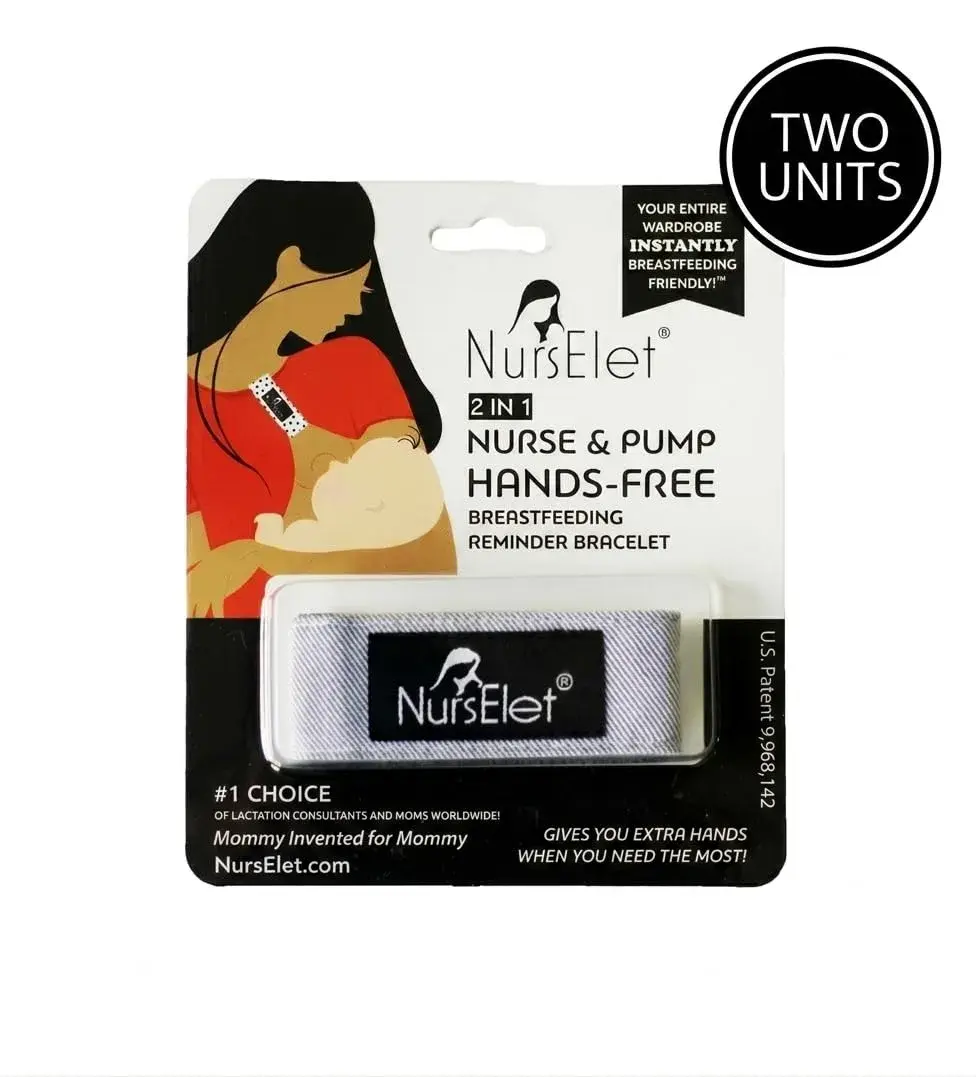 NursElet Nursing Bracelet, Hands-Free Shirt Holder Becomes Your Reminder Bracelet (Motherhood Journey - 2 Units) | BPA-Free Breast Petal - view 7