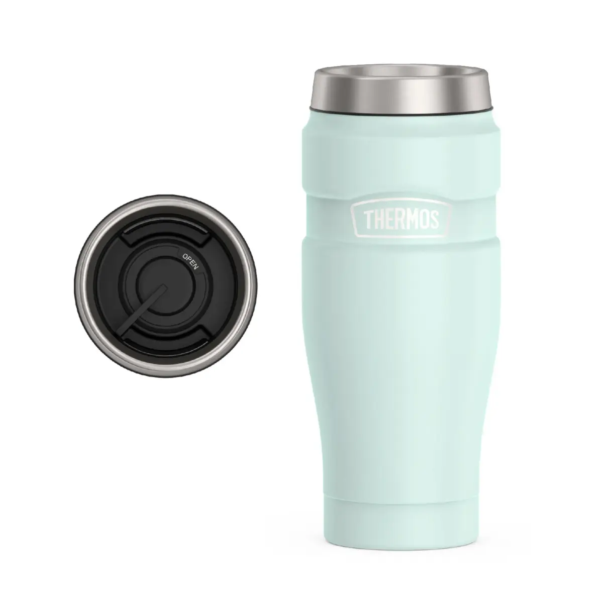 THERMOS Stainless King 16oz Travel Tumbler - Matte Light Blue - main product image