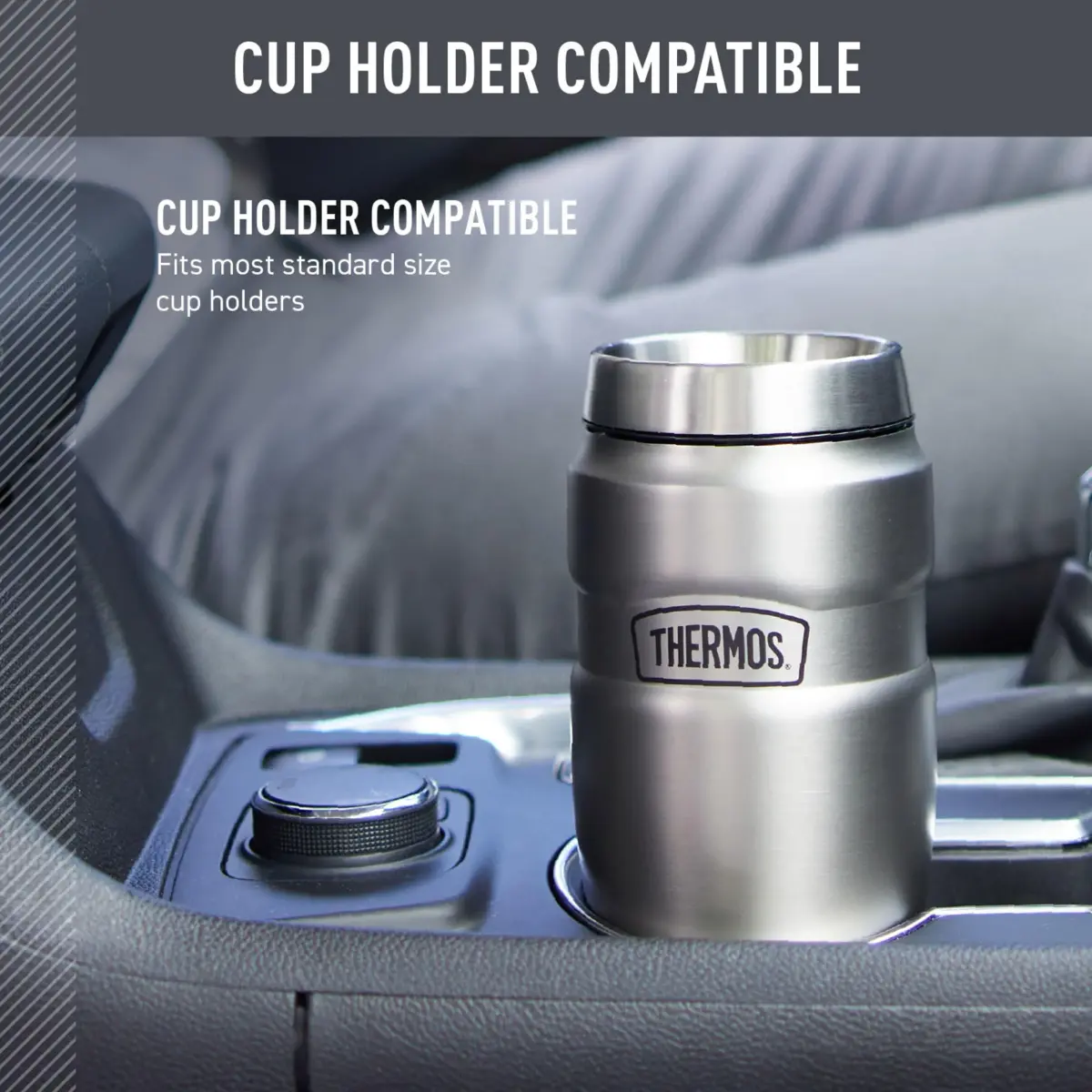 THERMOS Stainless King 16oz Travel Tumbler - Matte Green: Hot 7 Hrs, Cold 18 Hrs - view 3