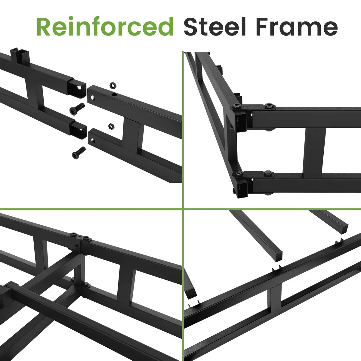 GRUSIGN 7 Inch Box Spring for King Bed | Heavy Duty Steel Frame, Low Profile, Quiet Assembly - view 6