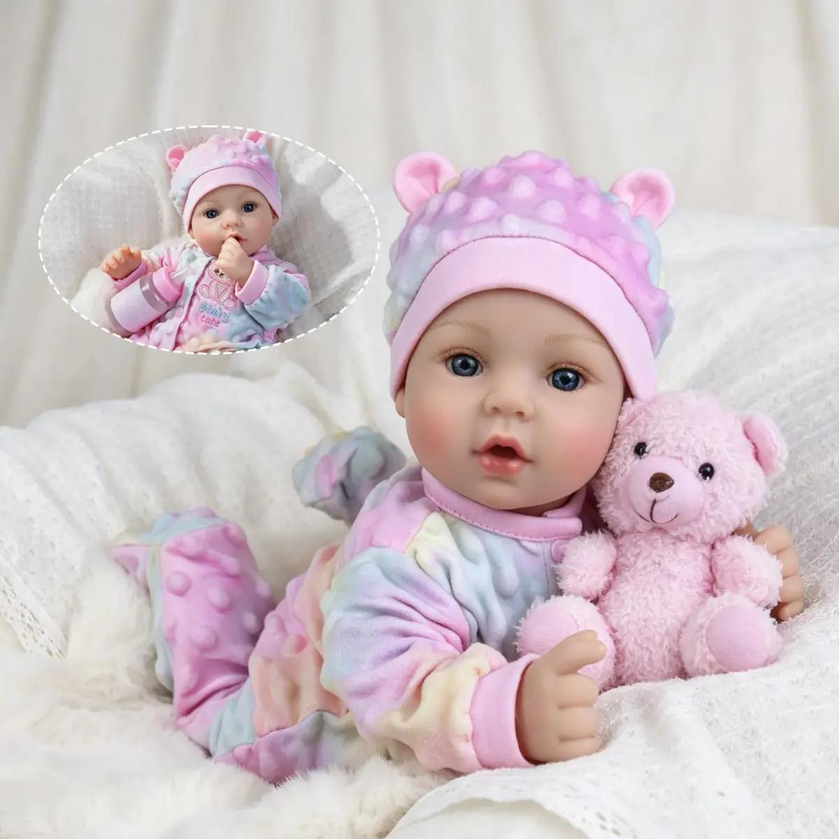 UOFTKIZ Realistic Reborn Baby Doll - 18 Inch Lifelike Baby Girl Doll with Soft Weighted Body | Ages 3+ - view 4