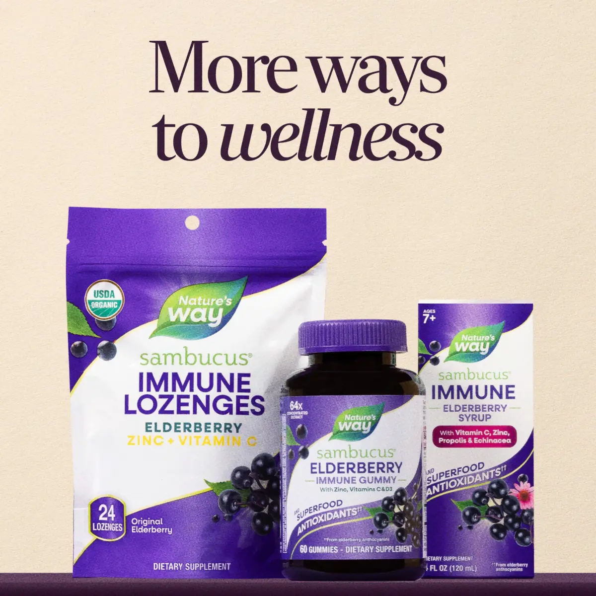 Nature's Way Sambucus Elderberry Gummies for Immune Support, 60 Gummies - view 8