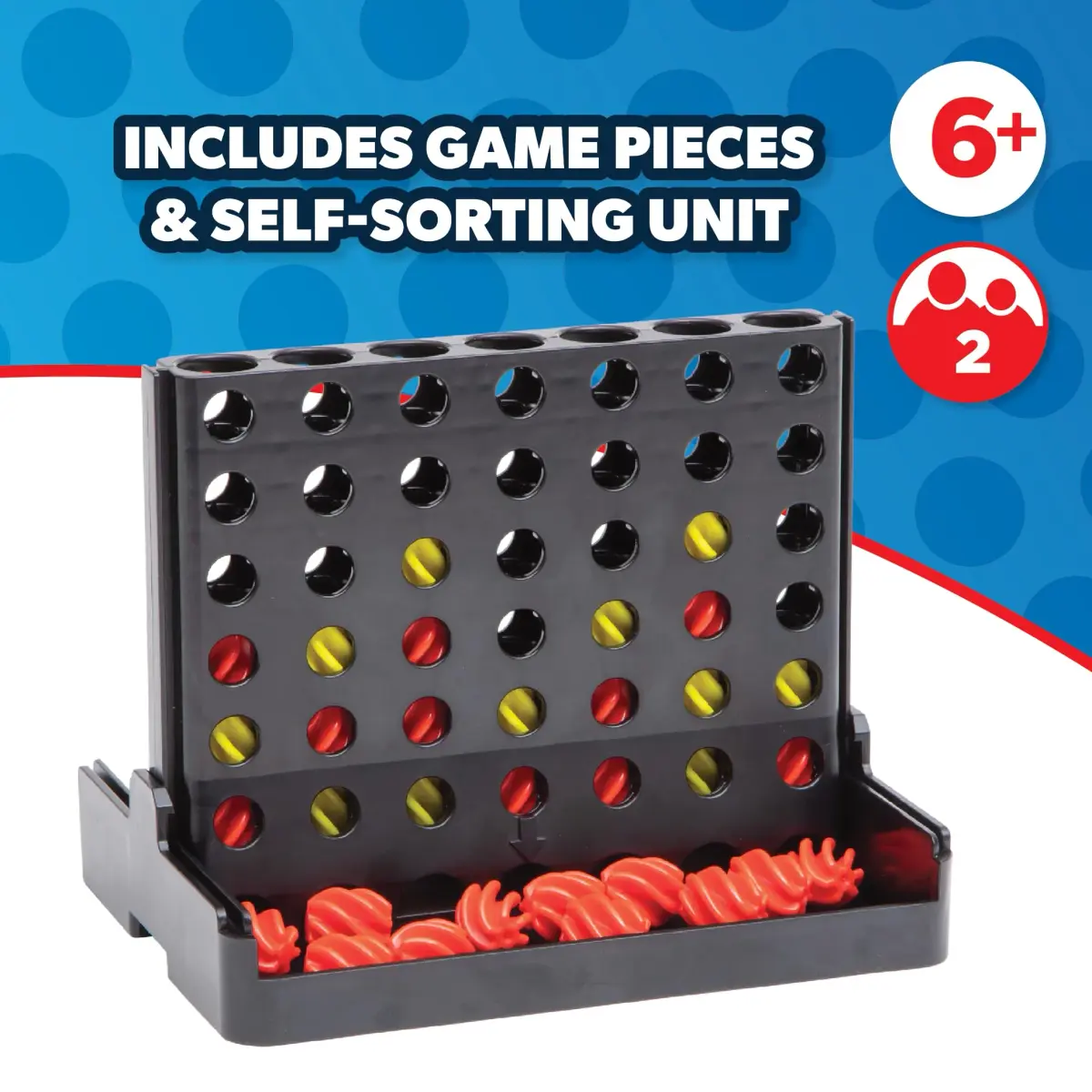 PlayMonster Auto Reset 4-in-a-Row Board Game | Educational Tabletop Game for Kids Ages 6+ - view 4