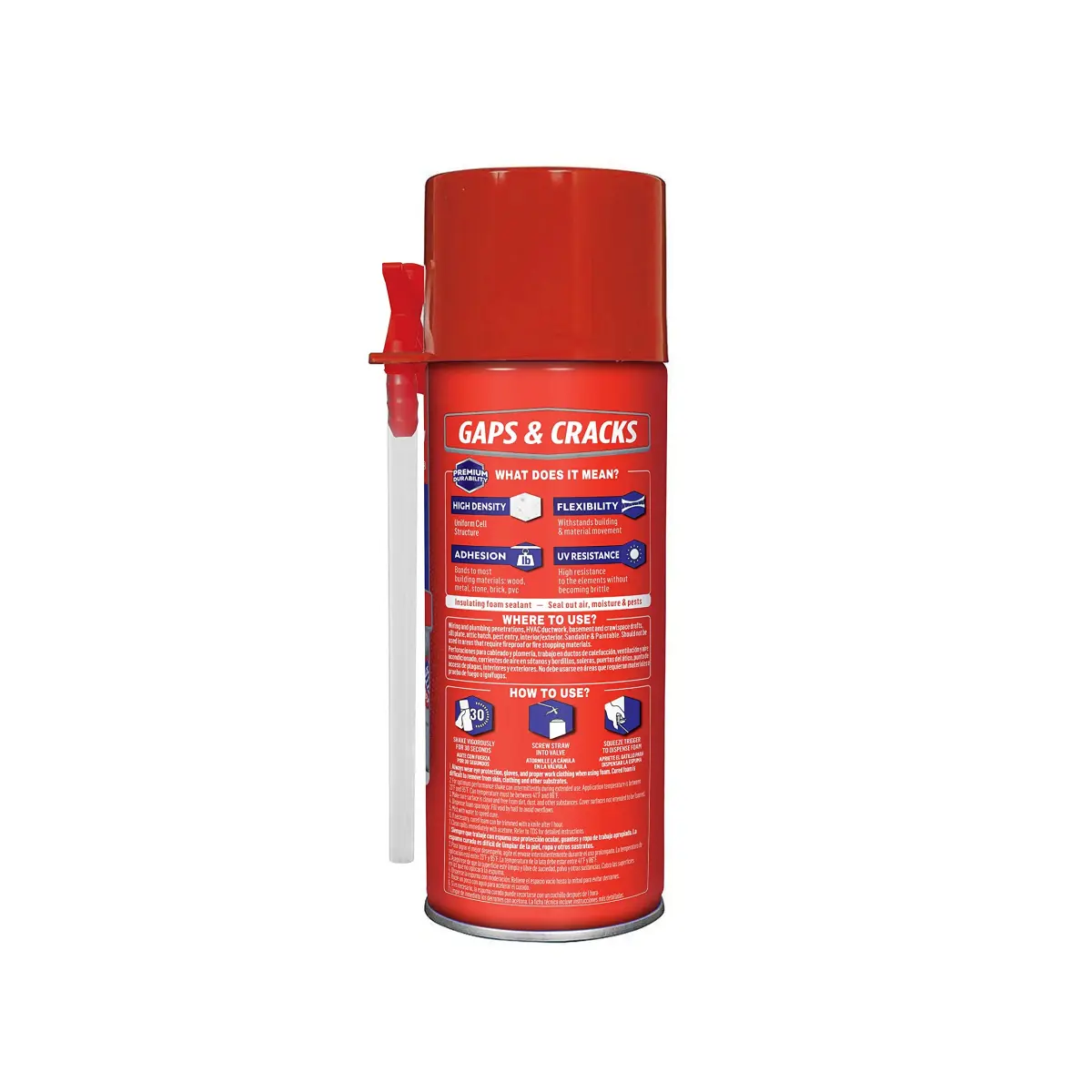 Loctite Tite Foam Gaps & Cracks Insulating Foam Sealant 12 oz (3-Pack) | Fills, Seals, and Insulates Gaps Up to 1 Inch - view 5