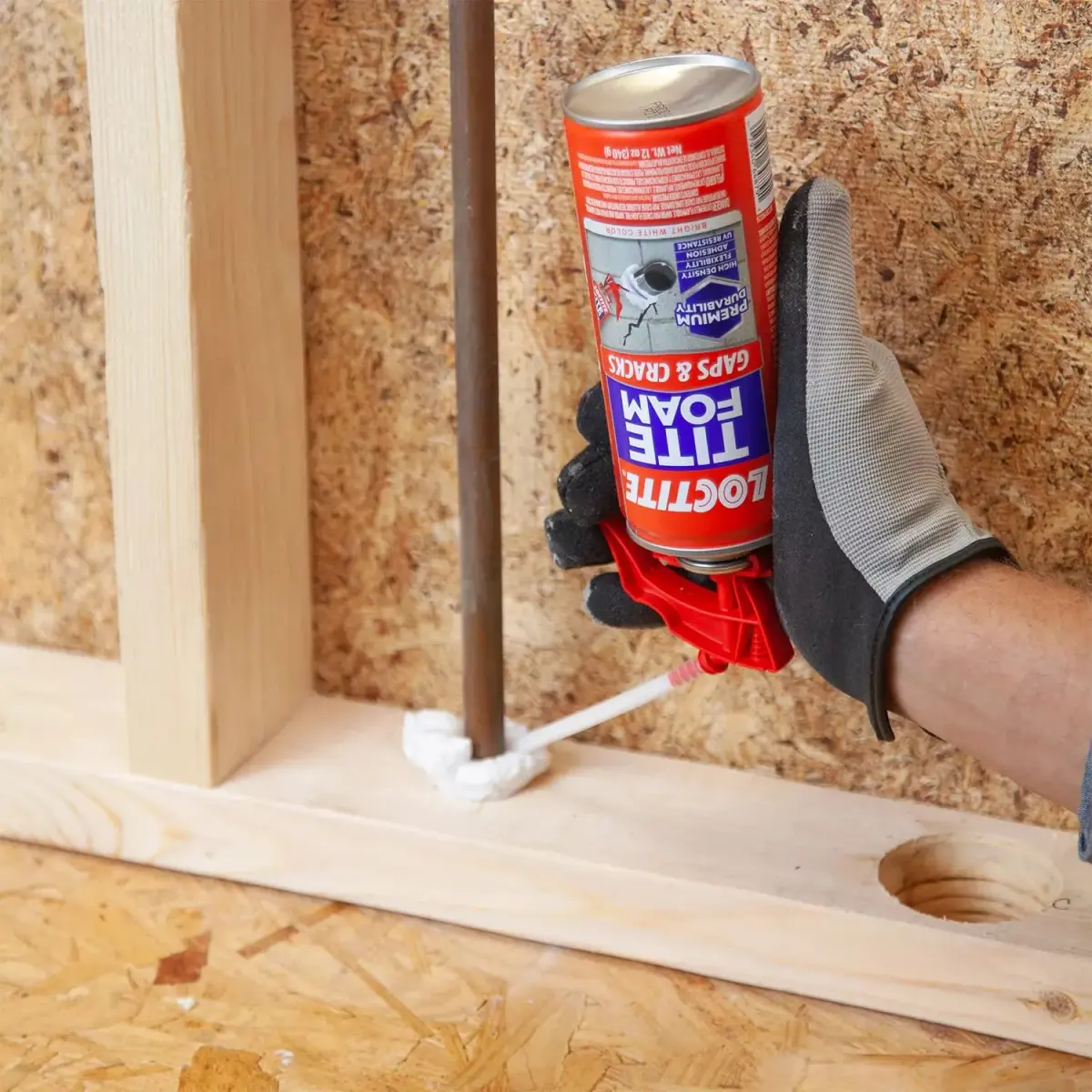 Loctite Tite Foam Gaps & Cracks Insulating Foam Sealant 12 oz (3-Pack) | Fills, Seals, and Insulates Gaps Up to 1 Inch - view 6