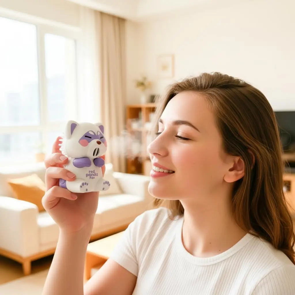 DFOBUNDO Clip-On Cooling Fan for Cups - 3 Speeds, Rechargeable, Panda Style | 5.5 cm (2.17 in) Height - view 5