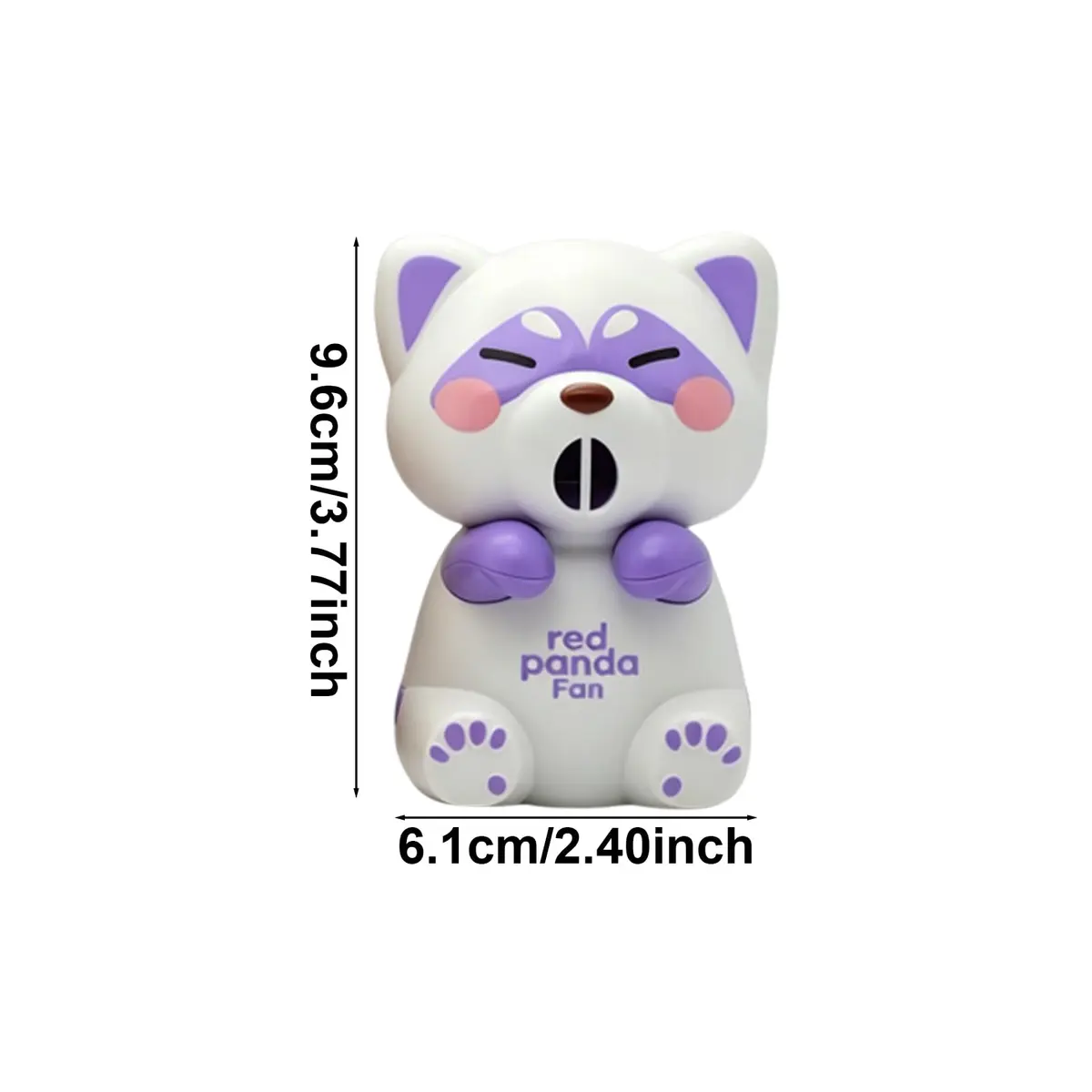 DFOBUNDO Red Panda Clip-On Cooling Fan for Cups | 3 Speeds, Rechargeable, 9.5cm (3.77in) Length - view 6