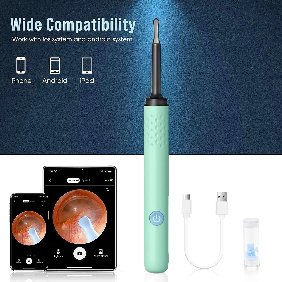 AIFINI Ear Wax Removal Kit with Camera & Light | 1080P HD Ear Inspection Tool for Adults - view 2