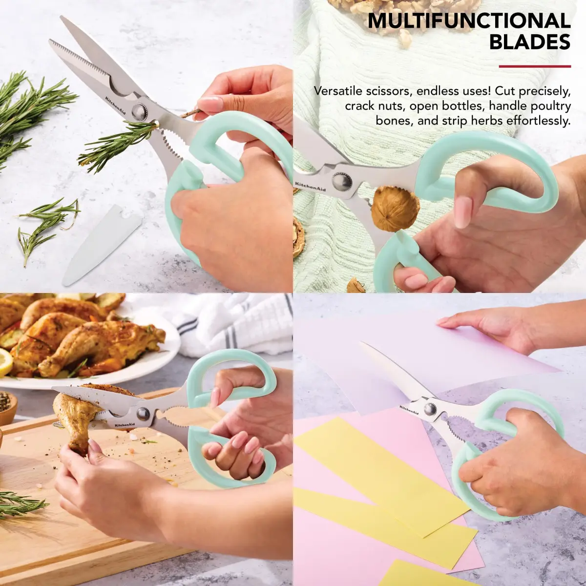 KitchenAid Classic Spearmint Multipurpose Kitchen Shear Set with Herb Stripper, Nutcracker & Bottle Opener - view 3