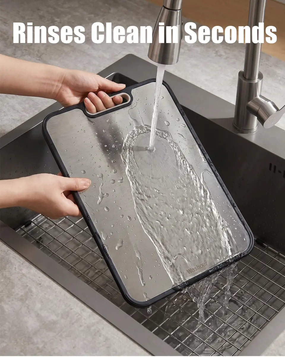 Washour Titanium Cutting Board 15" x 10" | Dual-Sided Food Grade Kitchen Essential - view 8