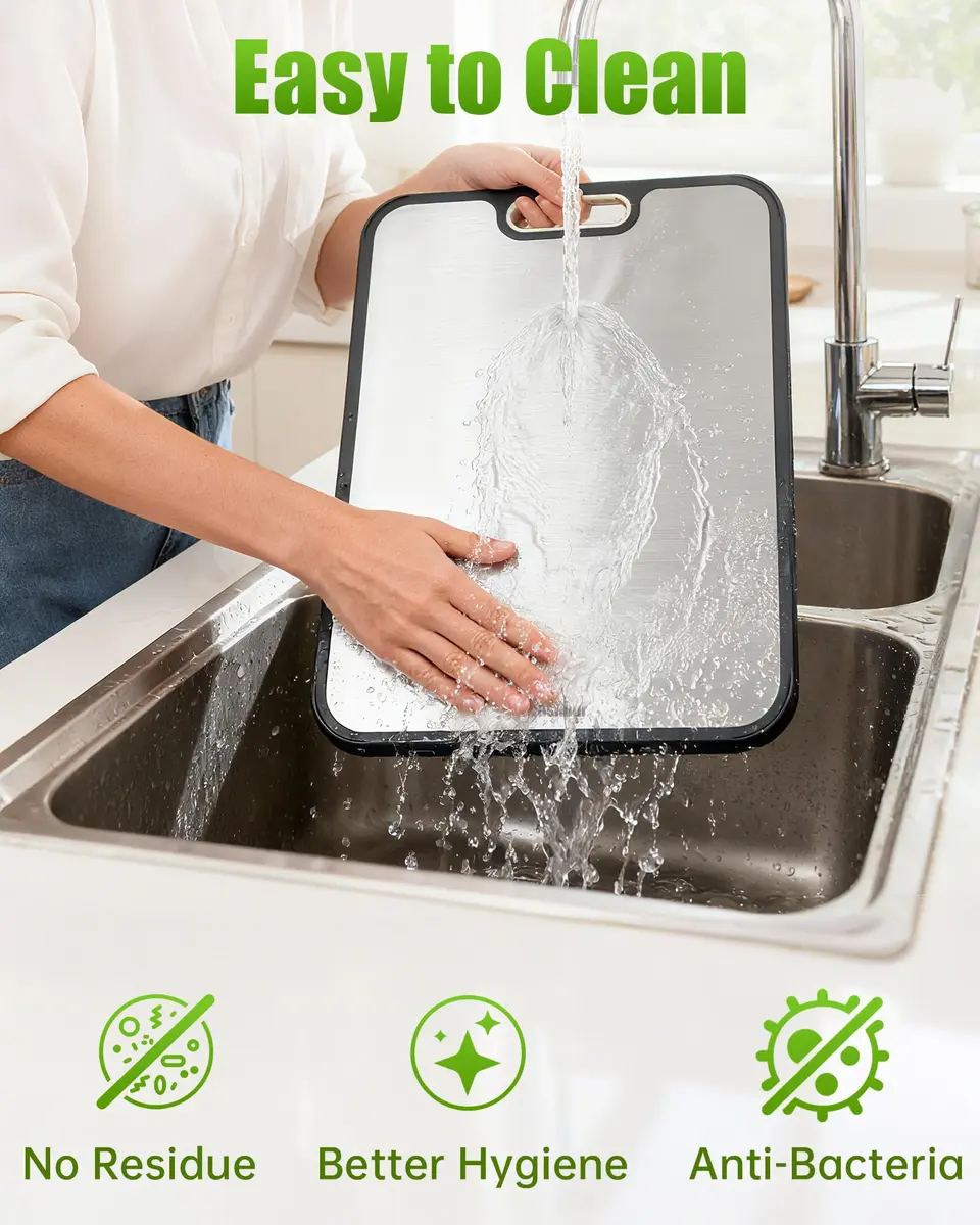 Washour Titanium Cutting Board Set of 3 | Double-Sided, 16" x 11" | Non-Toxic, Hygienic & Durable - view 6