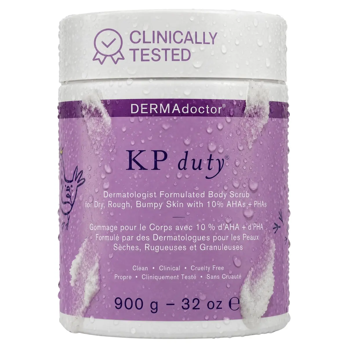 DERMAdoctor KP Bump Eraser Body Scrub 32 oz | 10% AHAs + PHAs for Keratosis Pilaris - main product image