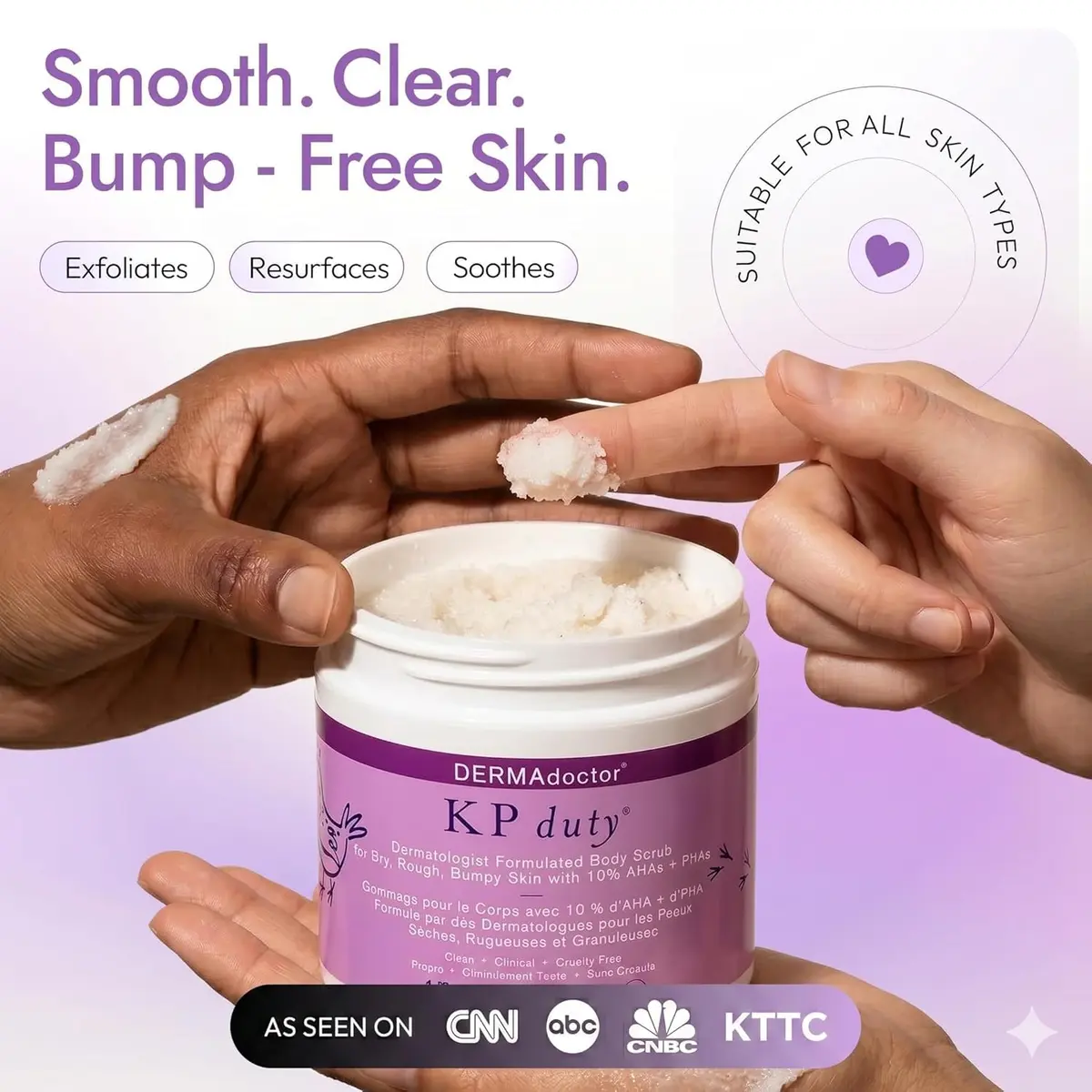 DERMAdoctor KP Bump Eraser Body Scrub 32 oz | 10% AHAs + PHAs for Keratosis Pilaris - view 8