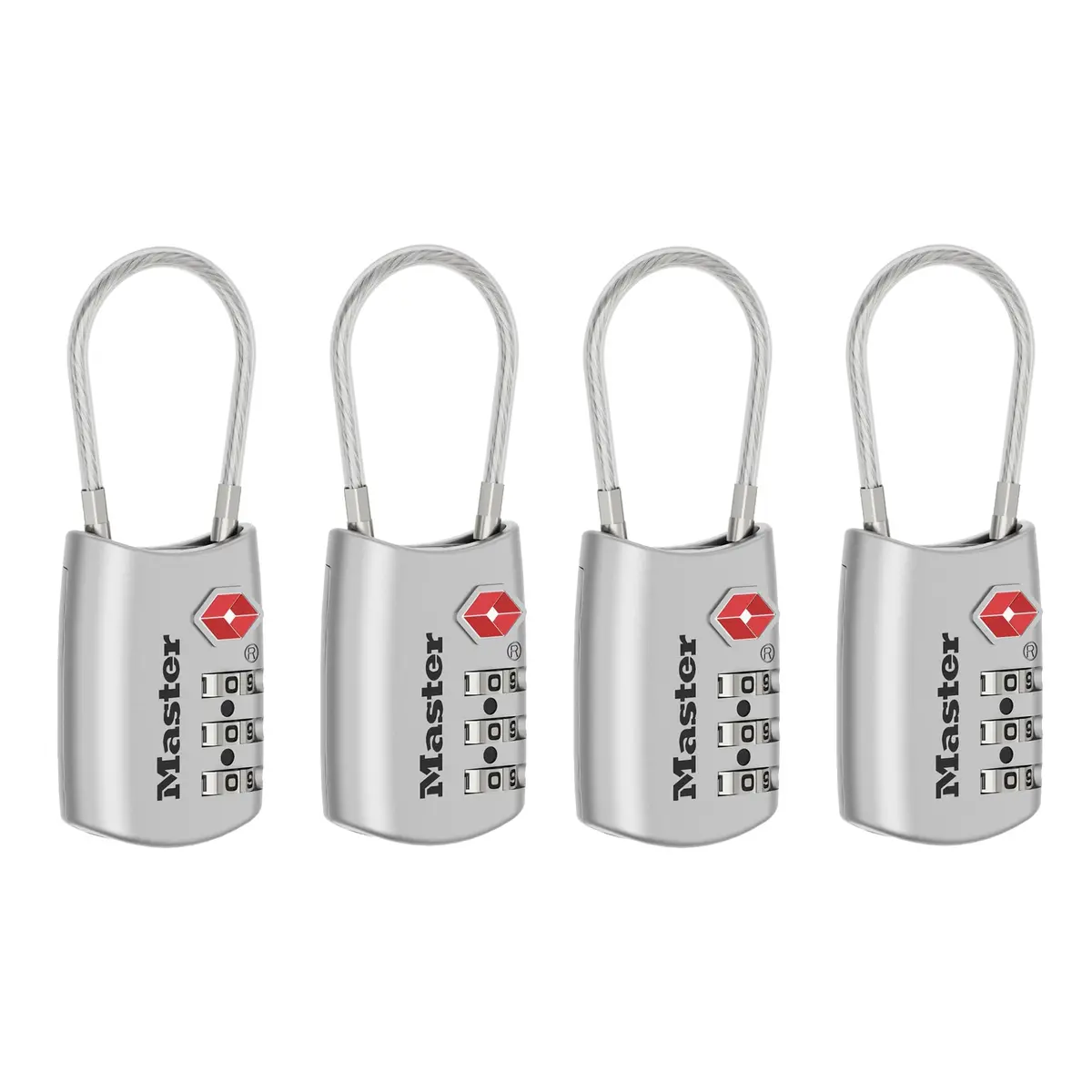 Master Lock TSA Approved Combination Luggage Lock, 4-Pack | Durable Metal Body & TSA Screeners Friendly - view 4