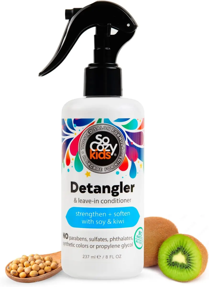 SO COZY Detangler Leave-In Conditioner Spray For Kids Hair, Fruity-Tutti Scent, 236ml (8 Fl Oz) Pack of 12 | Gentle Formula for Tangles & Frizz - main product image