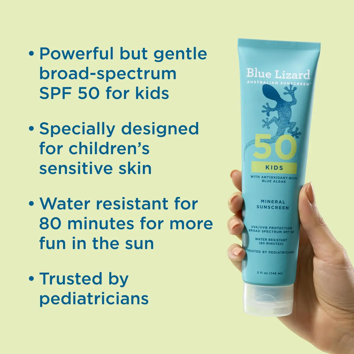 Blue Lizard Kids Mineral SPF 50 Sunscreen Lotion | Water-Resistant, Paraben-Free, Fragrance-Free, 5 fl oz (Pack of 12) - view 2