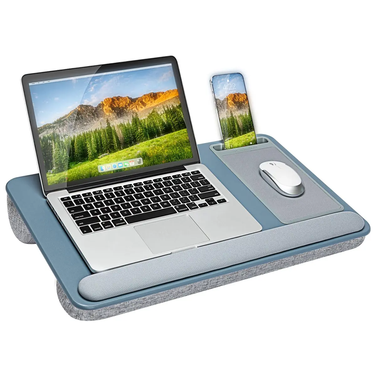 LapGear Home Office Pro Lap Desk 21.1x14 in Slate Blue | Fits 15.6" Laptops & Ergonomic Support - main product image
