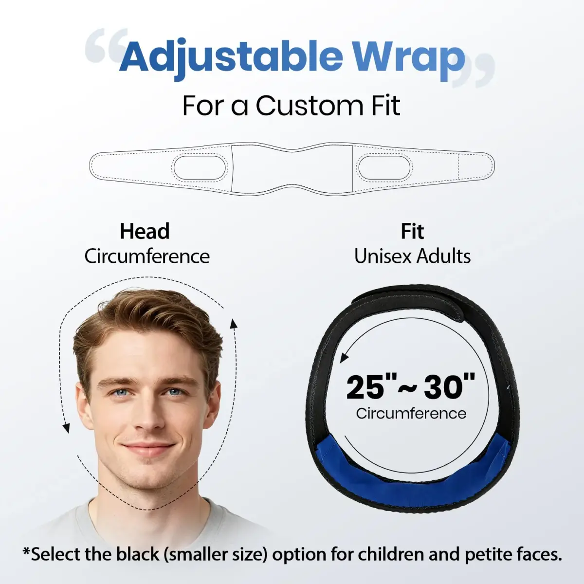NEWGO Wisdom Teeth Ice Pack Head Wrap with Ear Holes, 60-Min Cold Therapy | Black, One Size - view 7