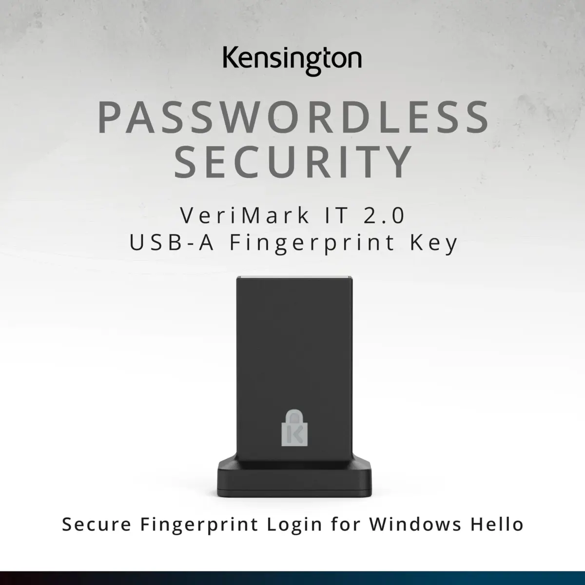 Kensington VeriMark™ IT 2.0 USB-A Fingerprint Key | Windows Hello & Business, 360° Reader, Password-Free Login - view 2