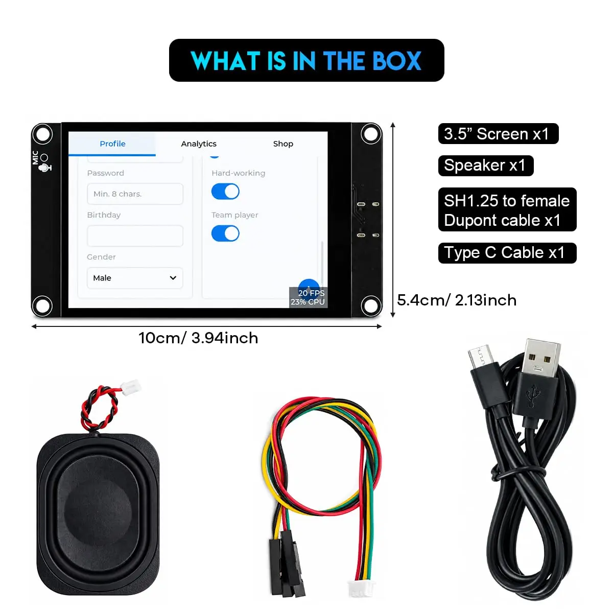 Hosyond ESP32-S3 Touchscreen Module 3.5" IPS LCD 240x320 | Capacitive Touch for IoT Projects - view 7