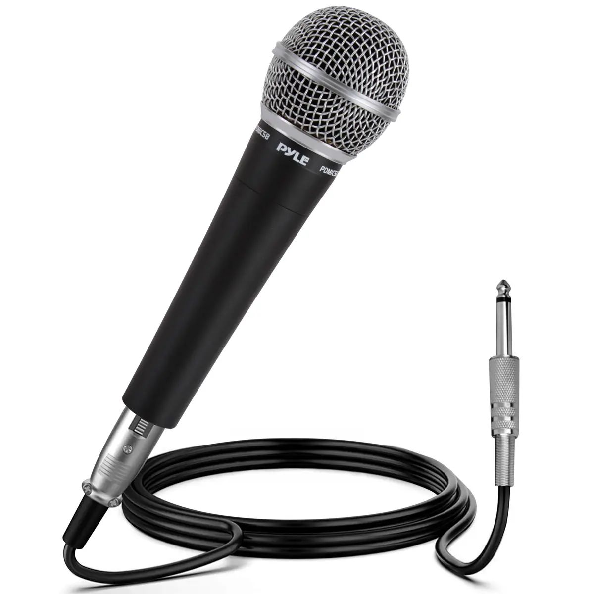 Pyle Wired Dynamic Microphone for Singing & Karaoke | Handheld Cardioid Vocal Mic with XLR Cable - main product image