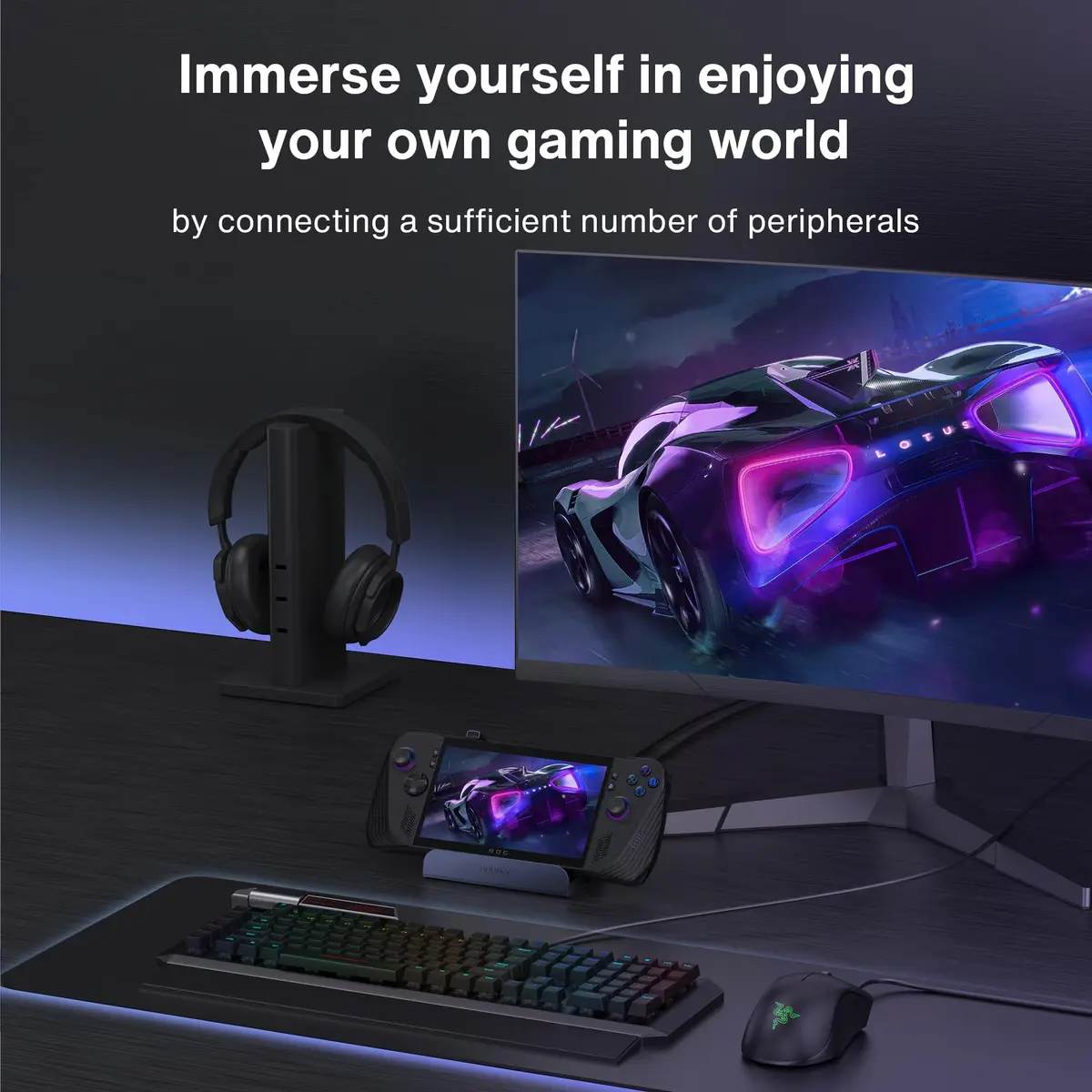 IVANKY 4K@144Hz Steam Deck Dock, 8-in-1 Docking Station with 100W Adapter | Supports Steam Deck & ROG Ally - view 5