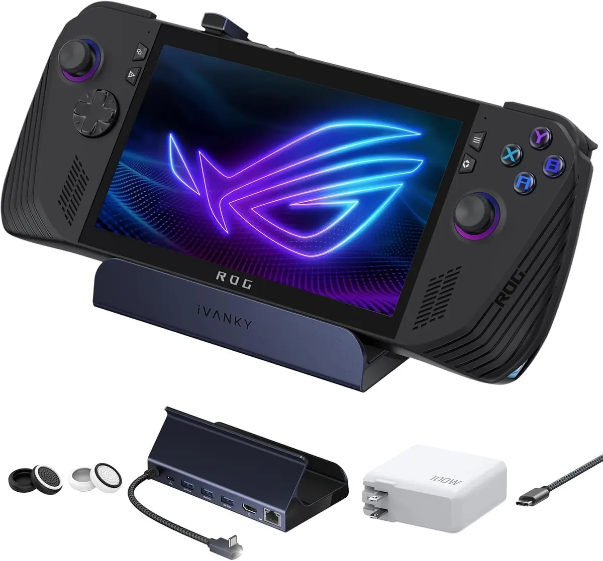 IVANKY 4K@144Hz Steam Deck Dock, 8-in-1 Docking Station with 100W Adapter | Supports Steam Deck & ROG Ally - main product image