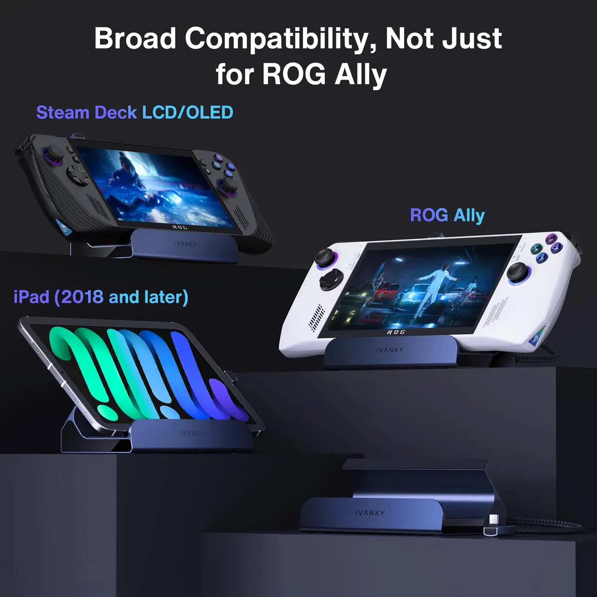 IVANKY 4K@144Hz Steam Deck Dock, 8-in-1 Docking Station with 100W Adapter | Supports Steam Deck & ROG Ally - view 7