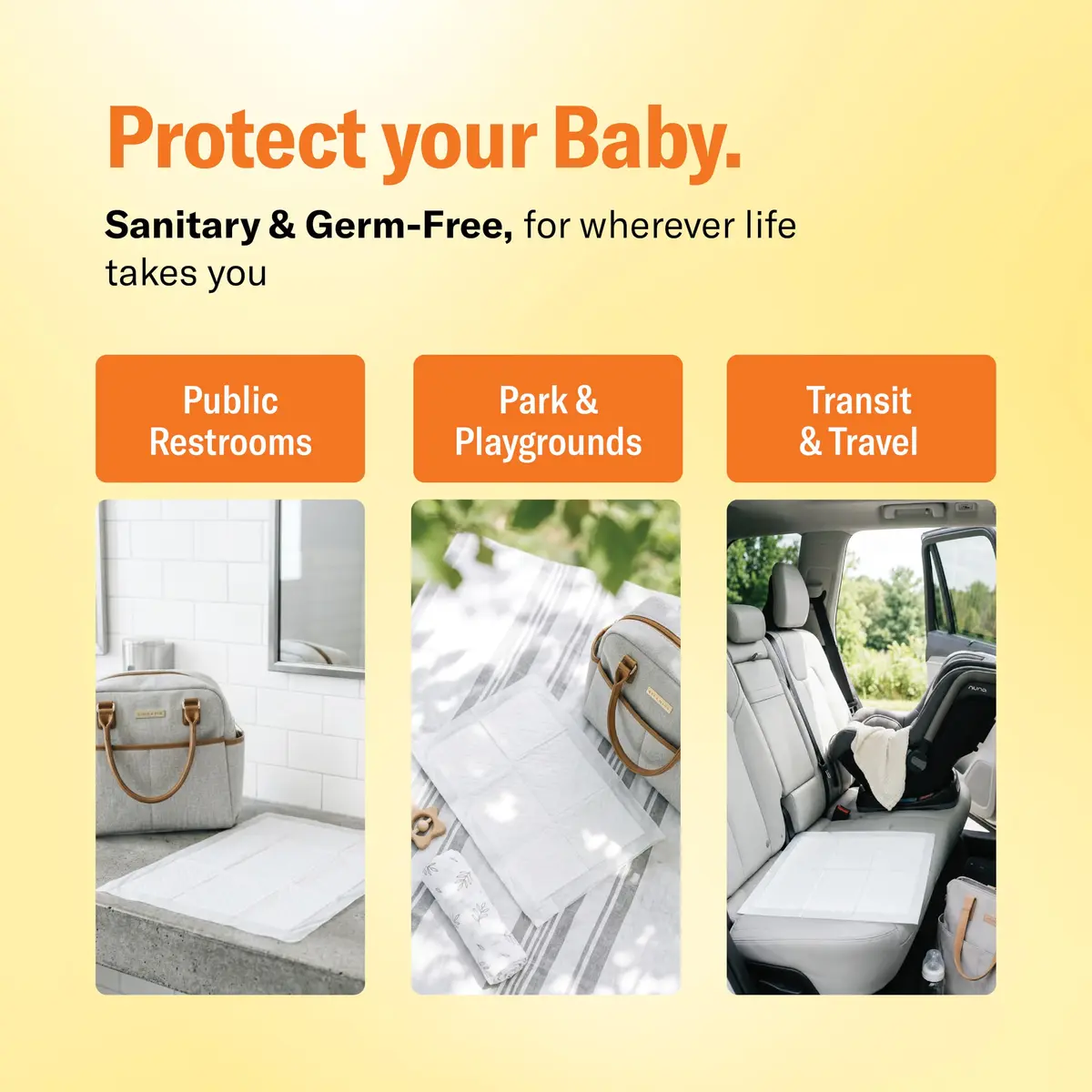 Curera Chuckles Disposable Baby Changing Pad Liners 17x24 inch (50-Pack) | Hospital-Grade 5-Layer Protection - view 6