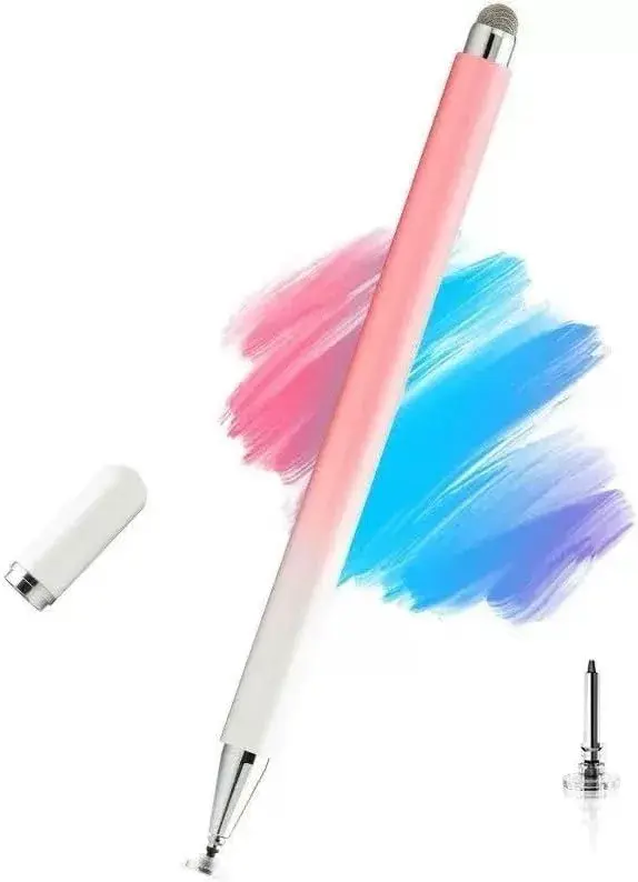 fllynewrite Pink Stylus Pen for Samsung Galaxy Tab A9/A8/A7/A7 Lite & Apple iPad Pro/iPhone | 2-Pack - main product image