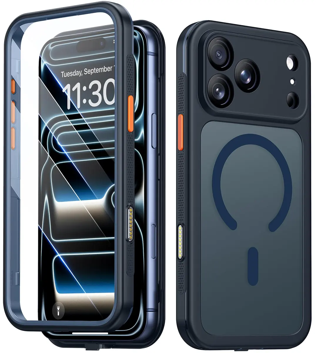 Red2Fire iPhone 17 Pro Case with Built-in Screen & Camera Protector | Military Grade Drop Proof - main product image