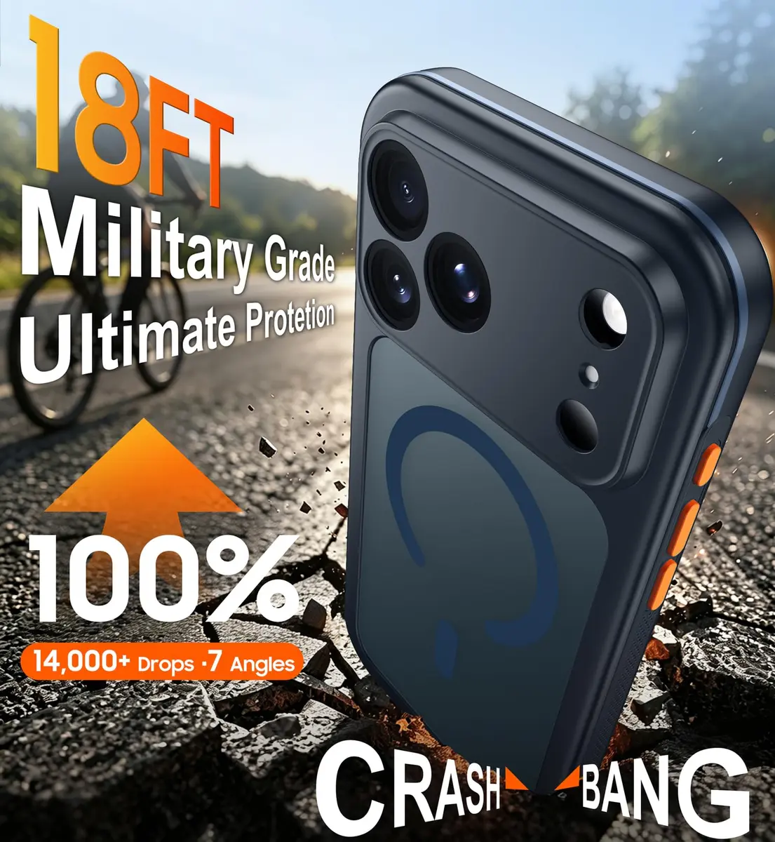 Red2Fire iPhone 17 Pro Case with Built-in Screen & Camera Protector | Military Grade Drop Proof - view 4