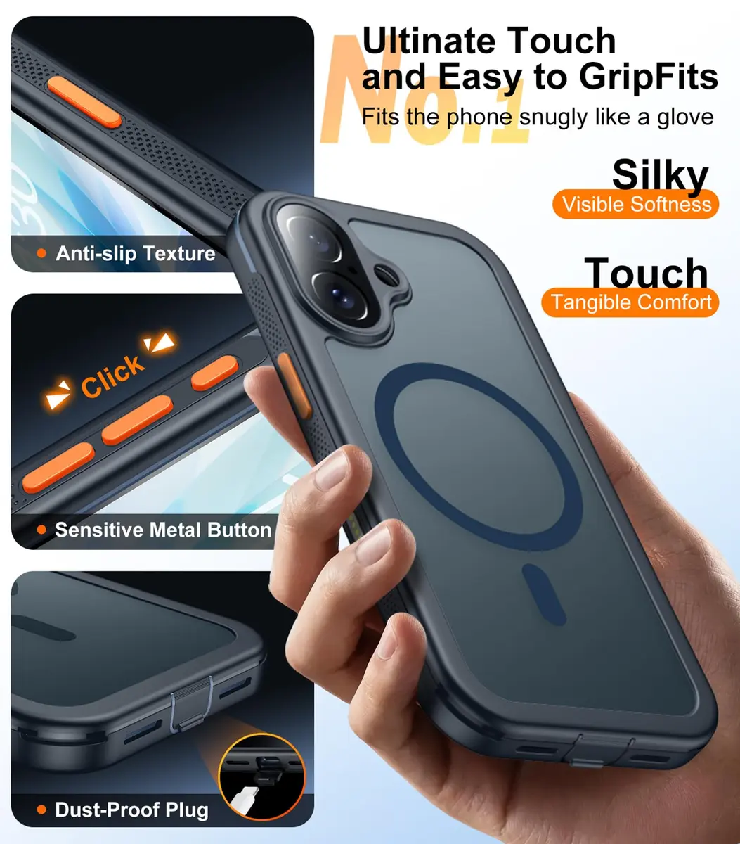 Red2Fire for iPhone 17 Case with Built-in Screen Protector & Camera Protector, MagSafe Compatible, Military Grade Drop Proof, Full-Body Bumper Shockproof Phone Cover 6.3" Blue - view 7